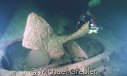 The propellor on the Sonja Maersk, wrecked near Halifax, ... by Michael Grebler 